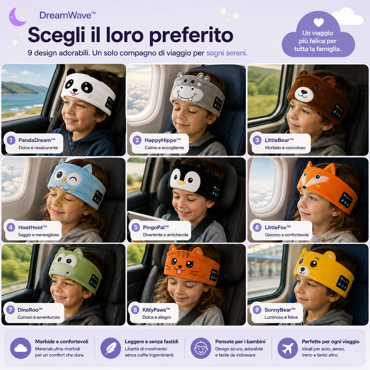 DreamWave™ - Fascia per la testa Bluetooth